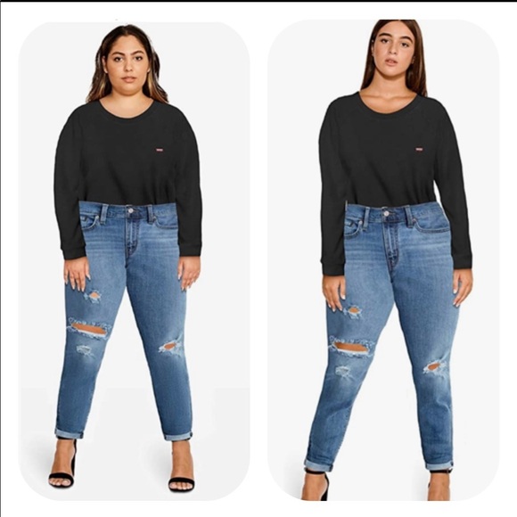 Levi’s Boyfriend Jeans Distressed - Picture 1 of 7
